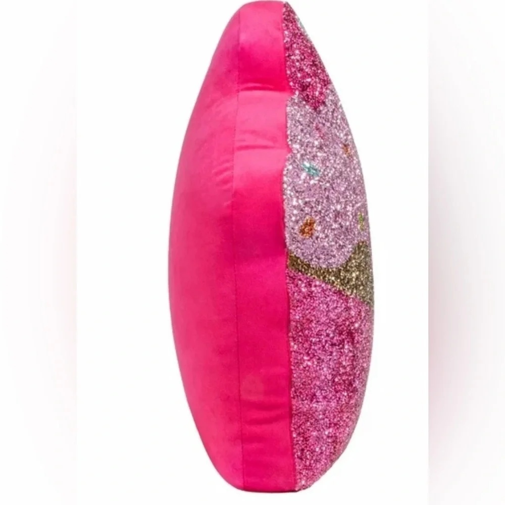 Blingy Pink Cupcake pillow sparkle, home bling pillow